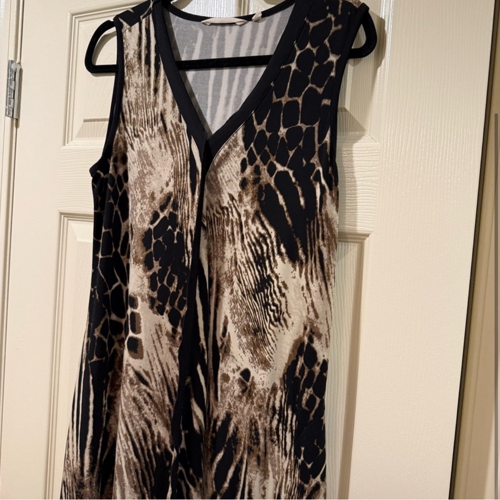 Soft Surroundings Animal Print Halter Sundress Women’s Medium Asymmetrical - Picture 2 of 3